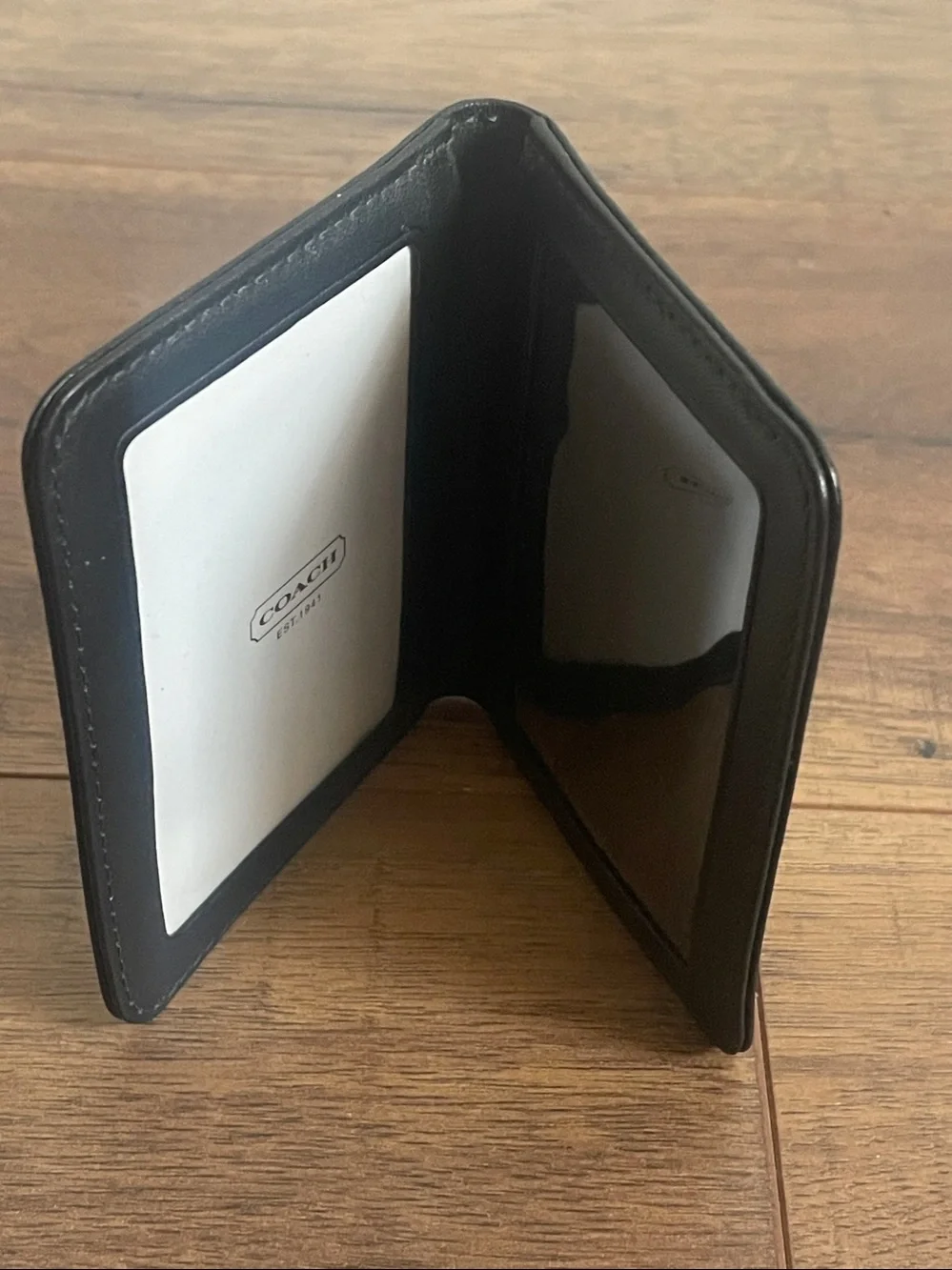 Coach black leather